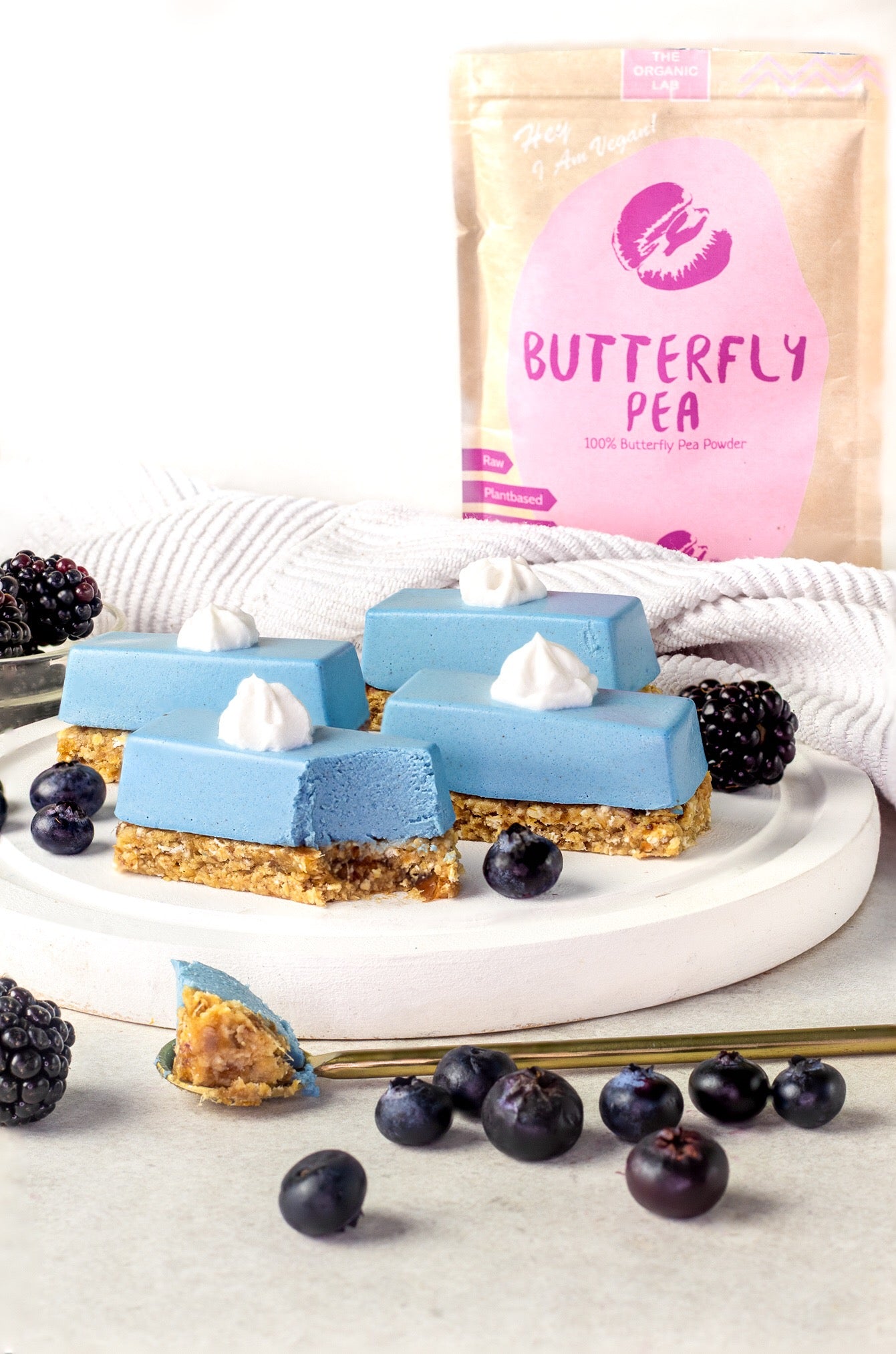 Vegan Butterfly Pea Cheesecake