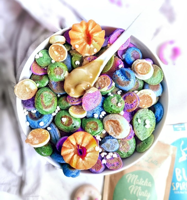 Mini Rainbow Pancakes