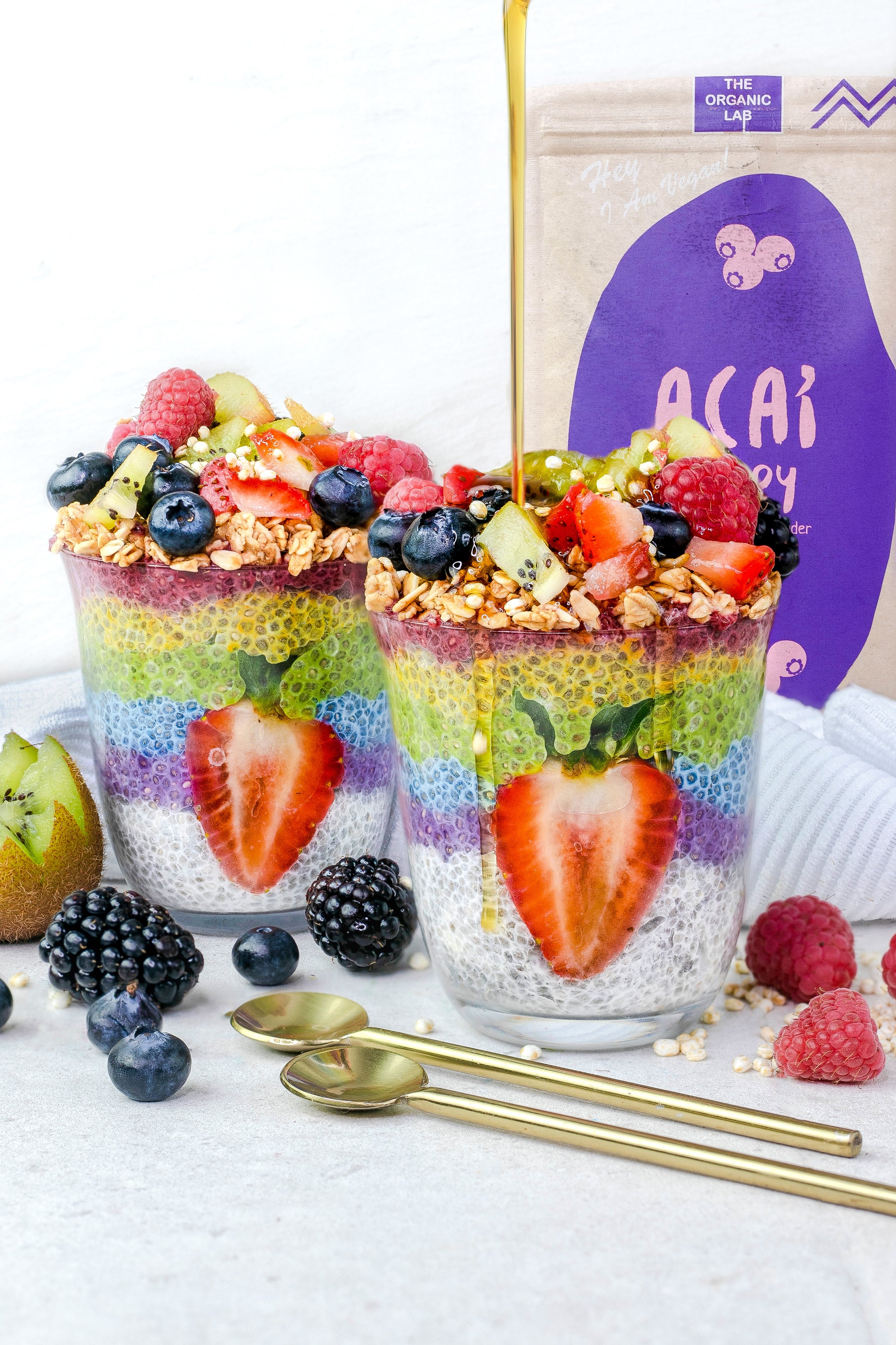 Rainbow Chia Pudding