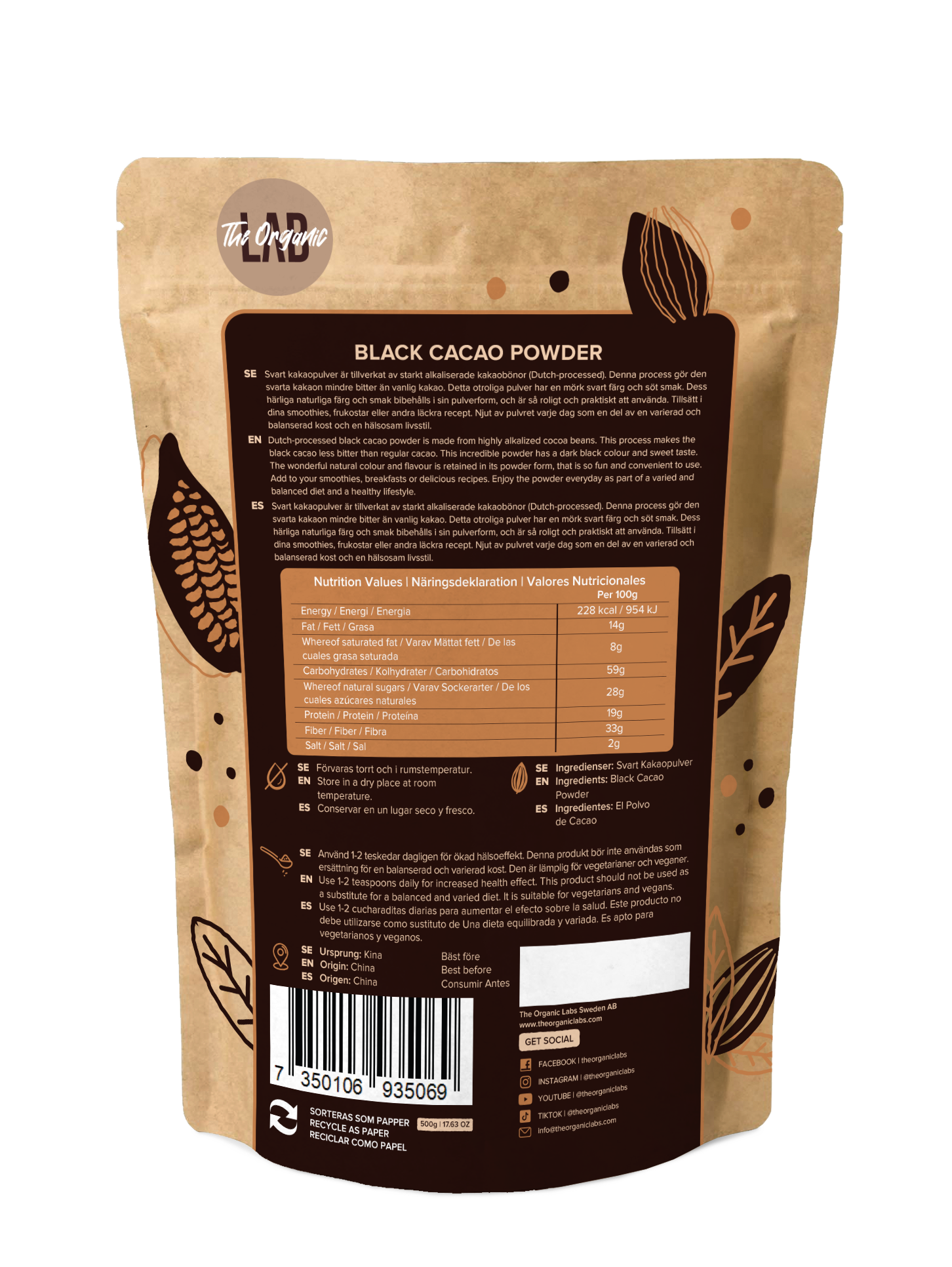 Black Cacao Powder 500g