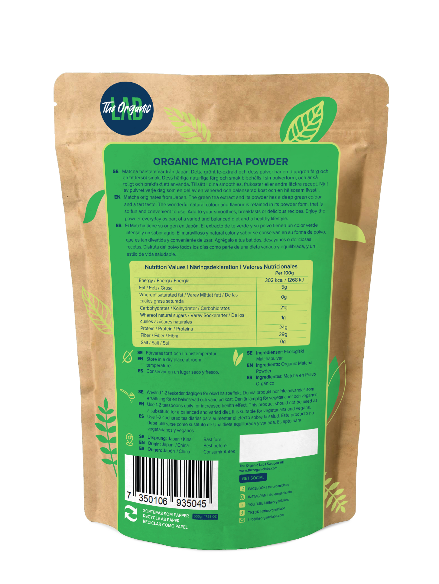 Organic Matcha Powder 500g