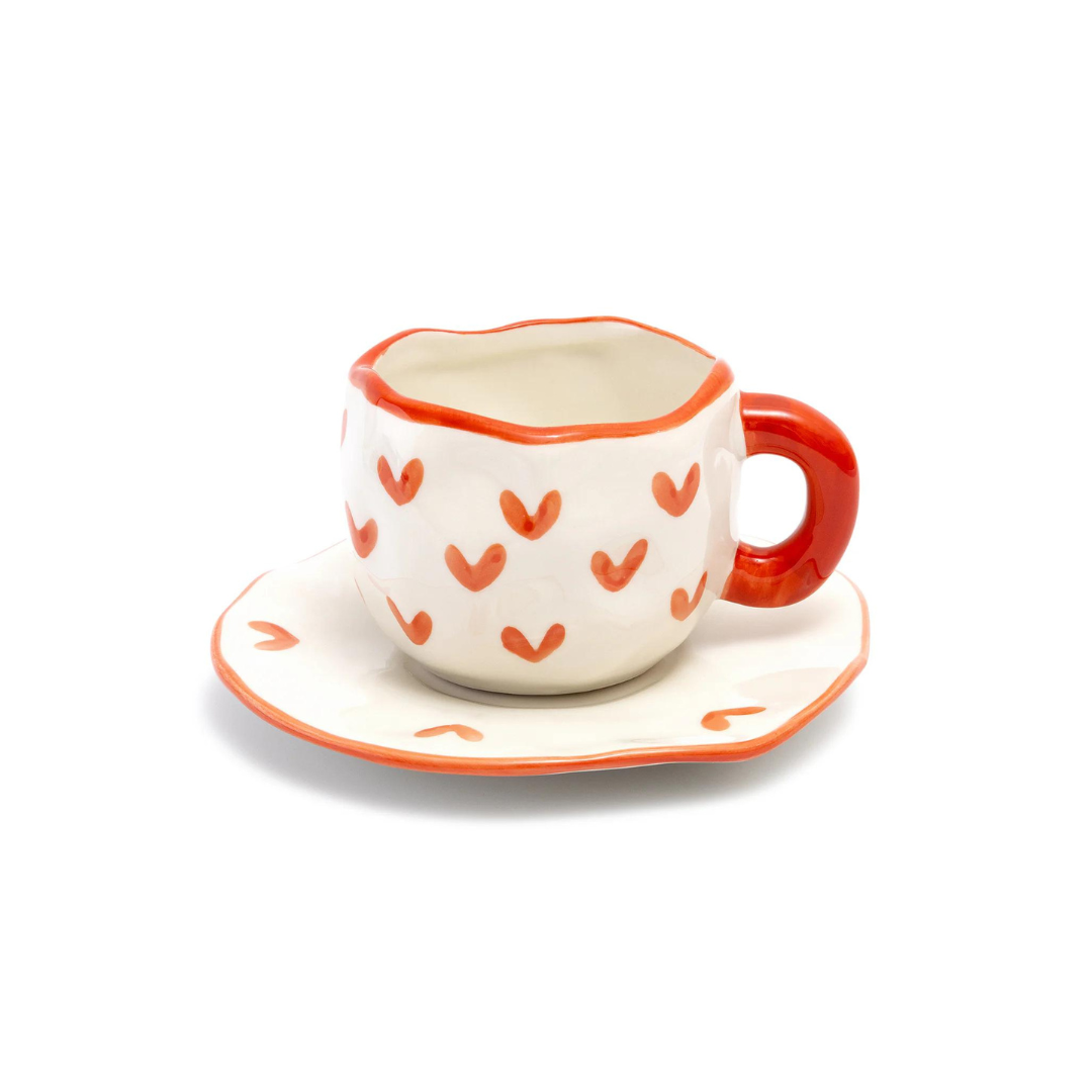 Sweetheart Ceramic Cup & Saucer