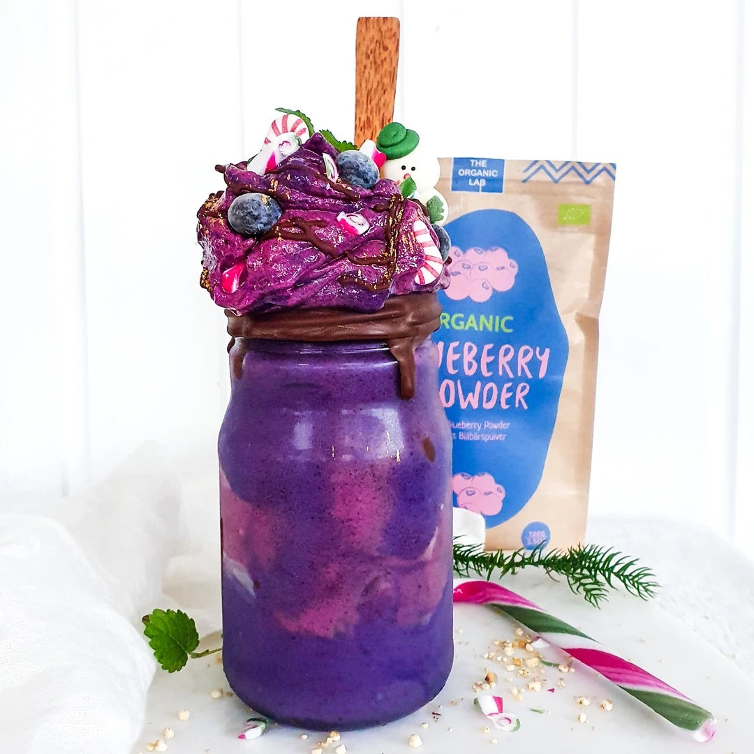 blueberry powder , blueberry organic powder , blueberry nicecream, blueberry smoothie